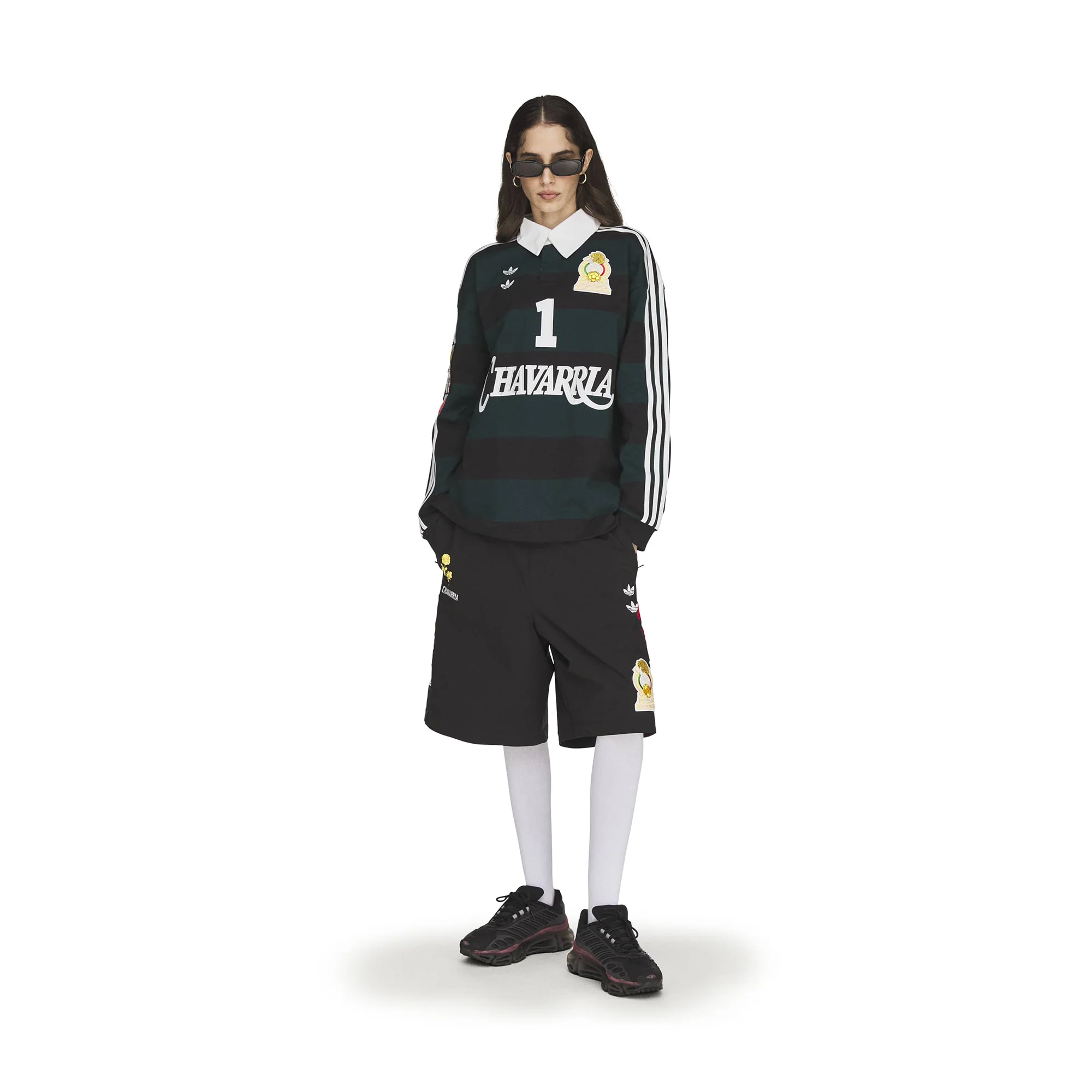 adidas x Willy Chavarria LS Rugby 'Black' - Image 3