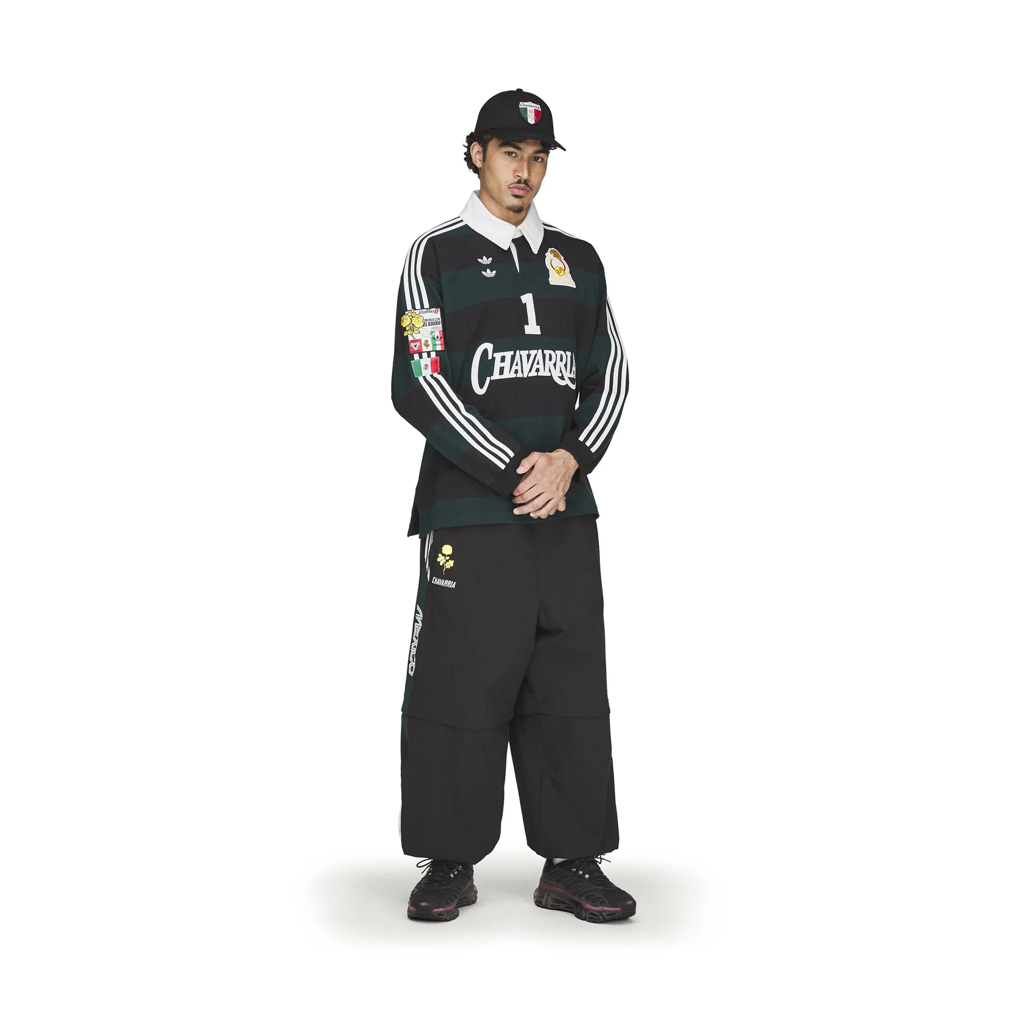 adidas x Willy Chavarria LS Rugby 'Black' - Image 4