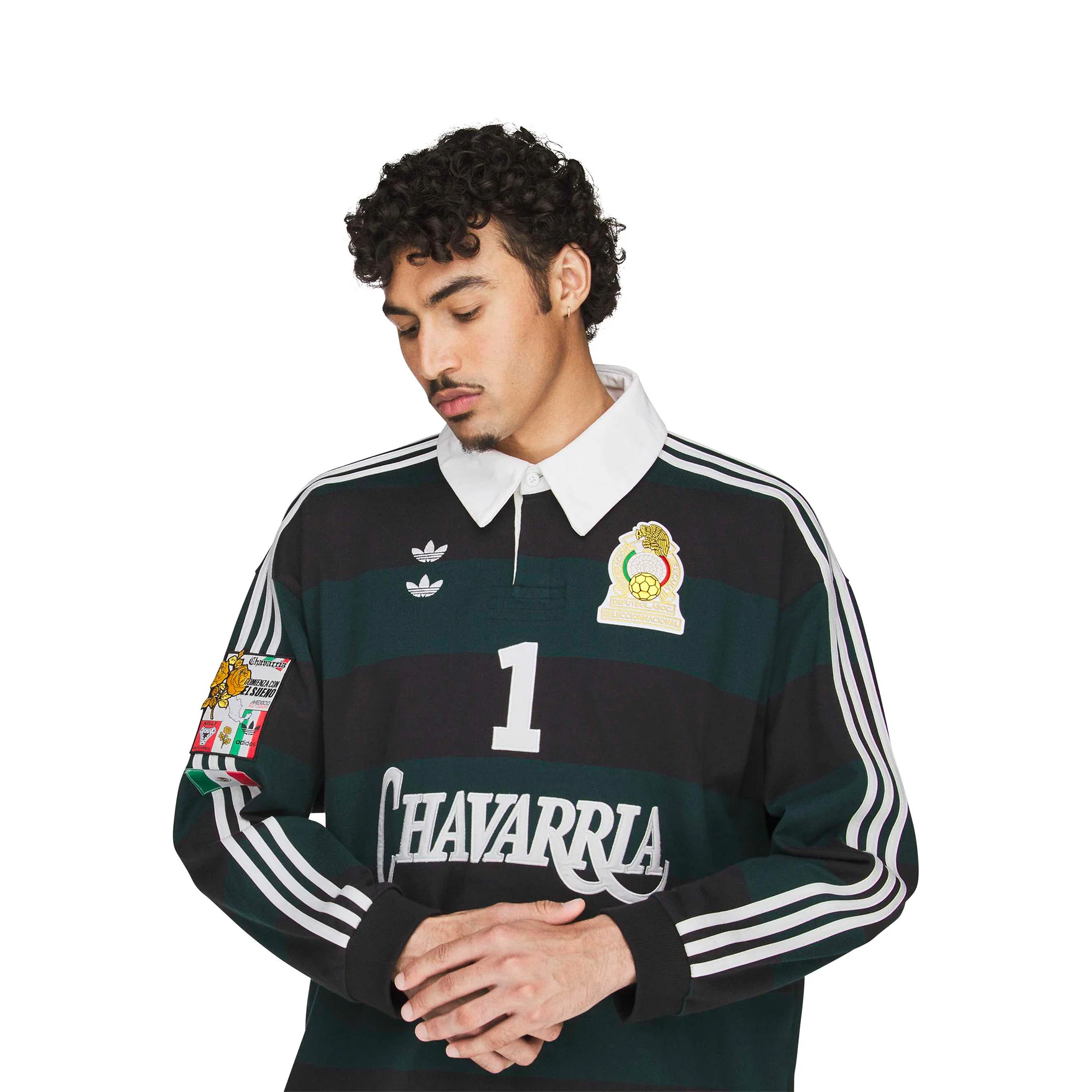 adidas x Willy Chavarria LS Rugby 'Black' - Image 5