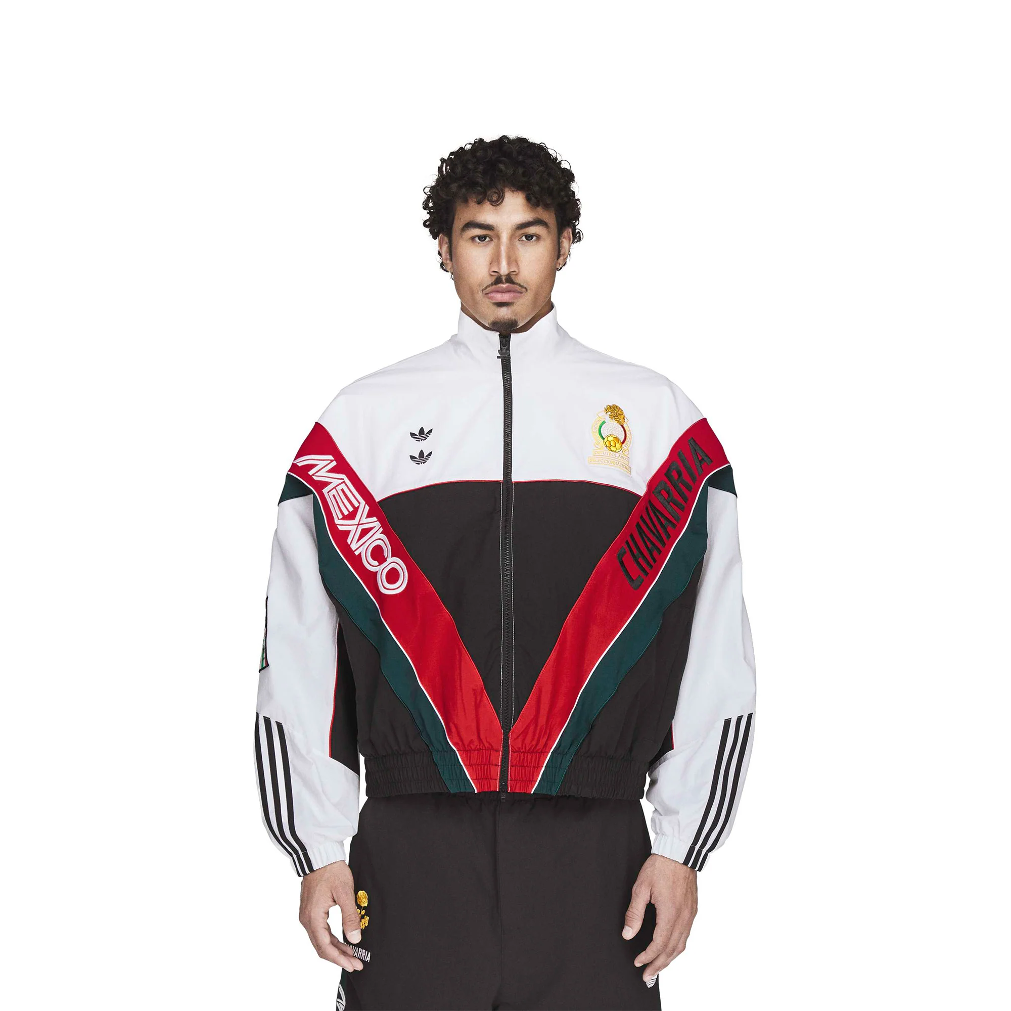 adidas x Willy Chavarria Woven Track Jacket 'White/Black' - Image 3