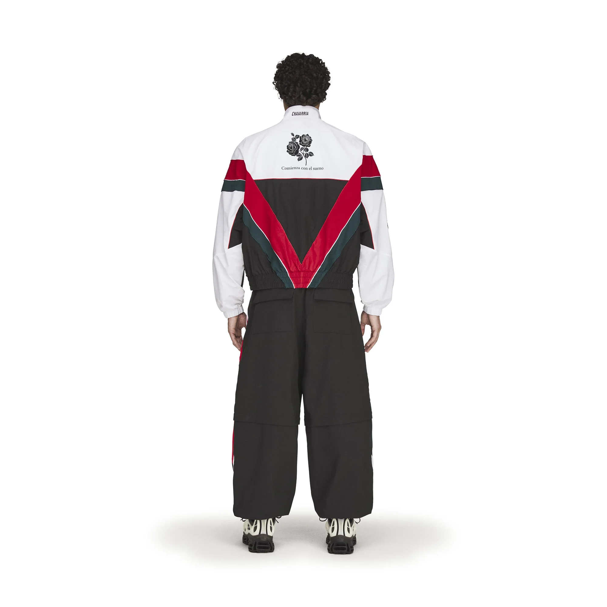 adidas x Willy Chavarria Woven Track Jacket 'White/Black' - Image 4