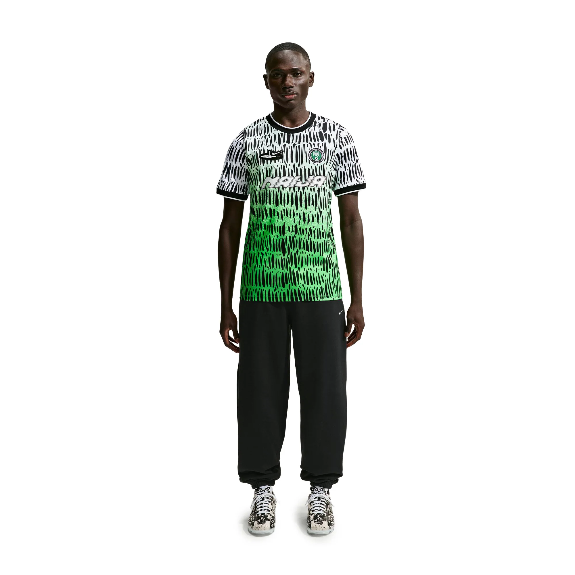 Nike x Slawn Academy Pro Short-Sleeve Soccer Top 'Black/White' - Image 3