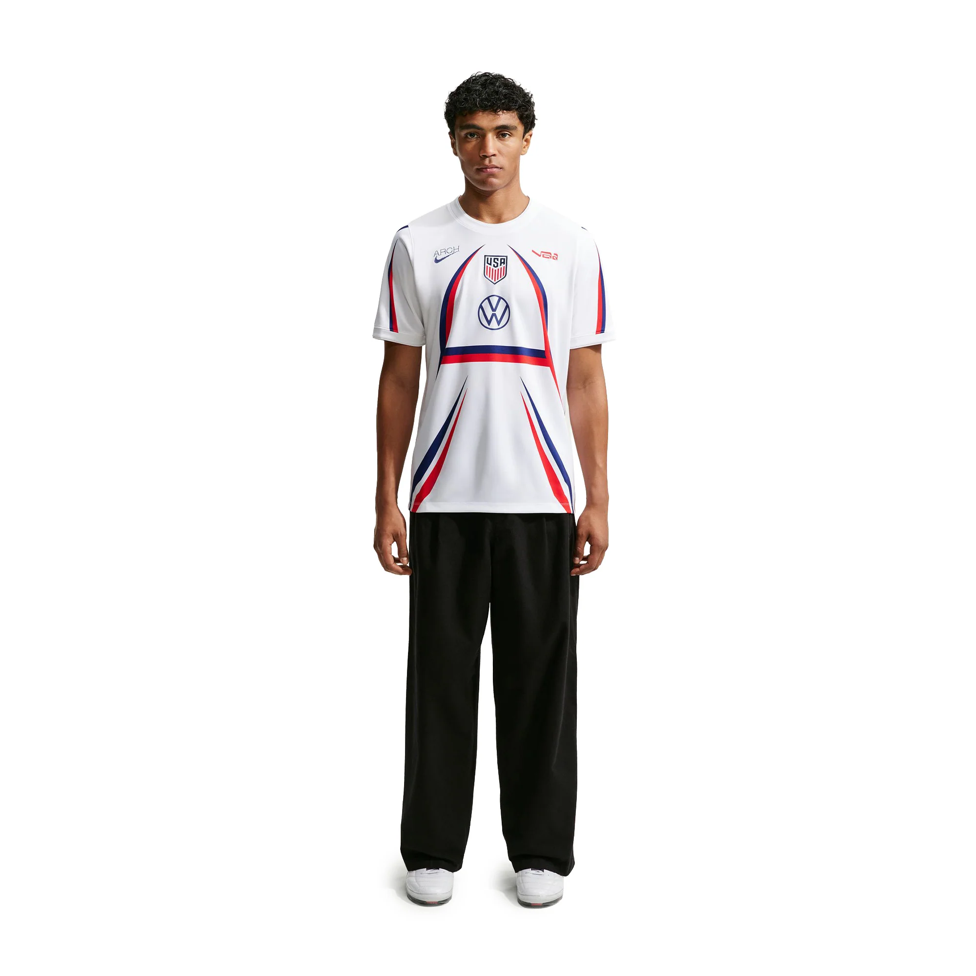 Nike x V.A.A. Academy Pro Short-Sleeve Soccer Top 'White' - Image 3