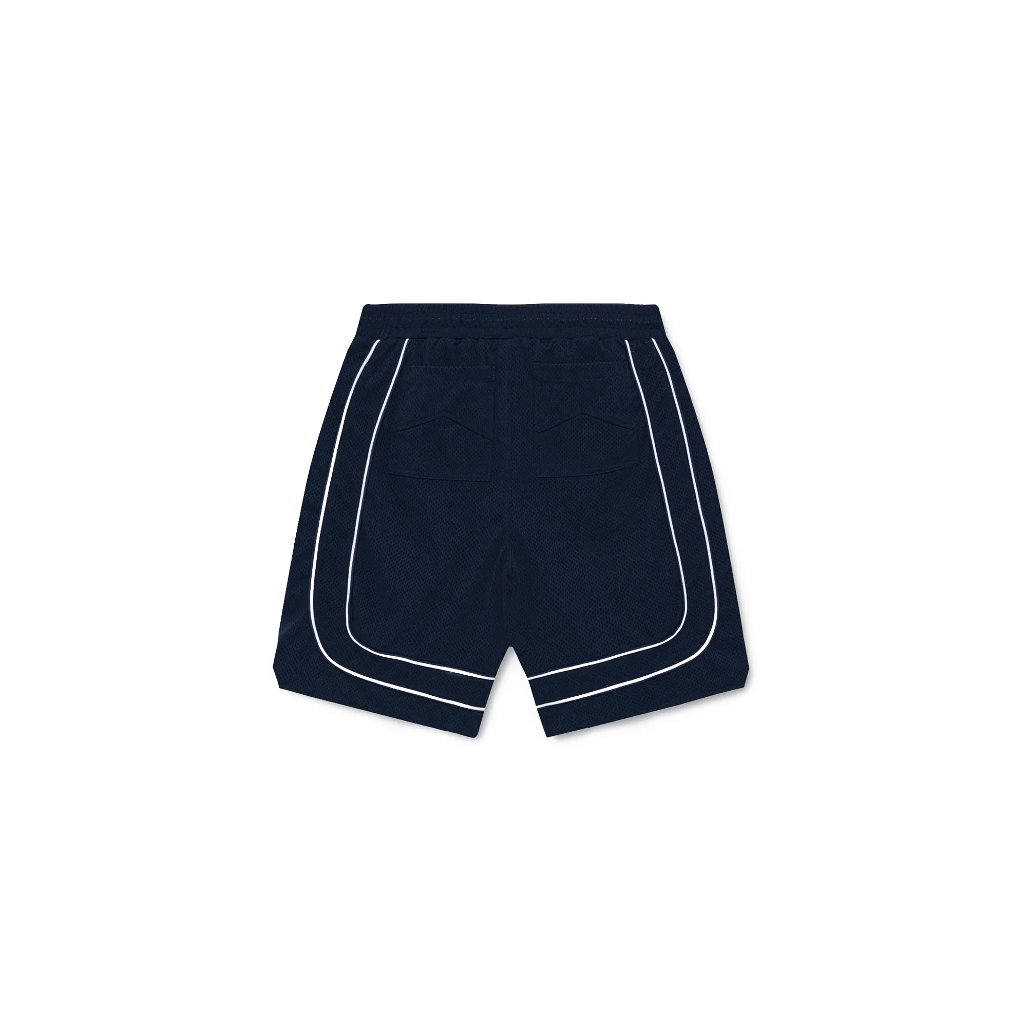 Rhude Mesh Piping Baggy Track Shorts 'Navy' - Image 2
