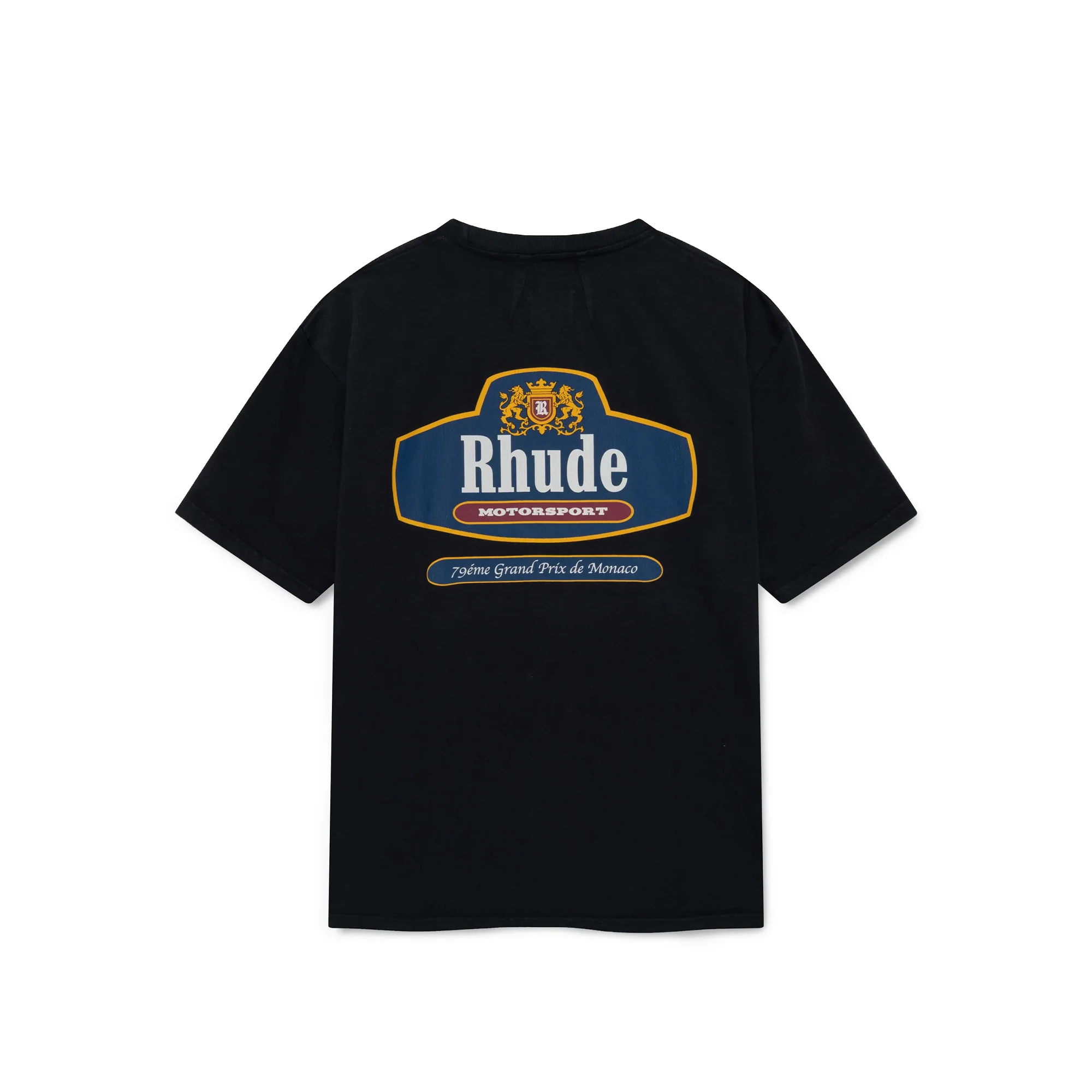Rhude Racing Crest Tee 'Vintage Black' - Image 2