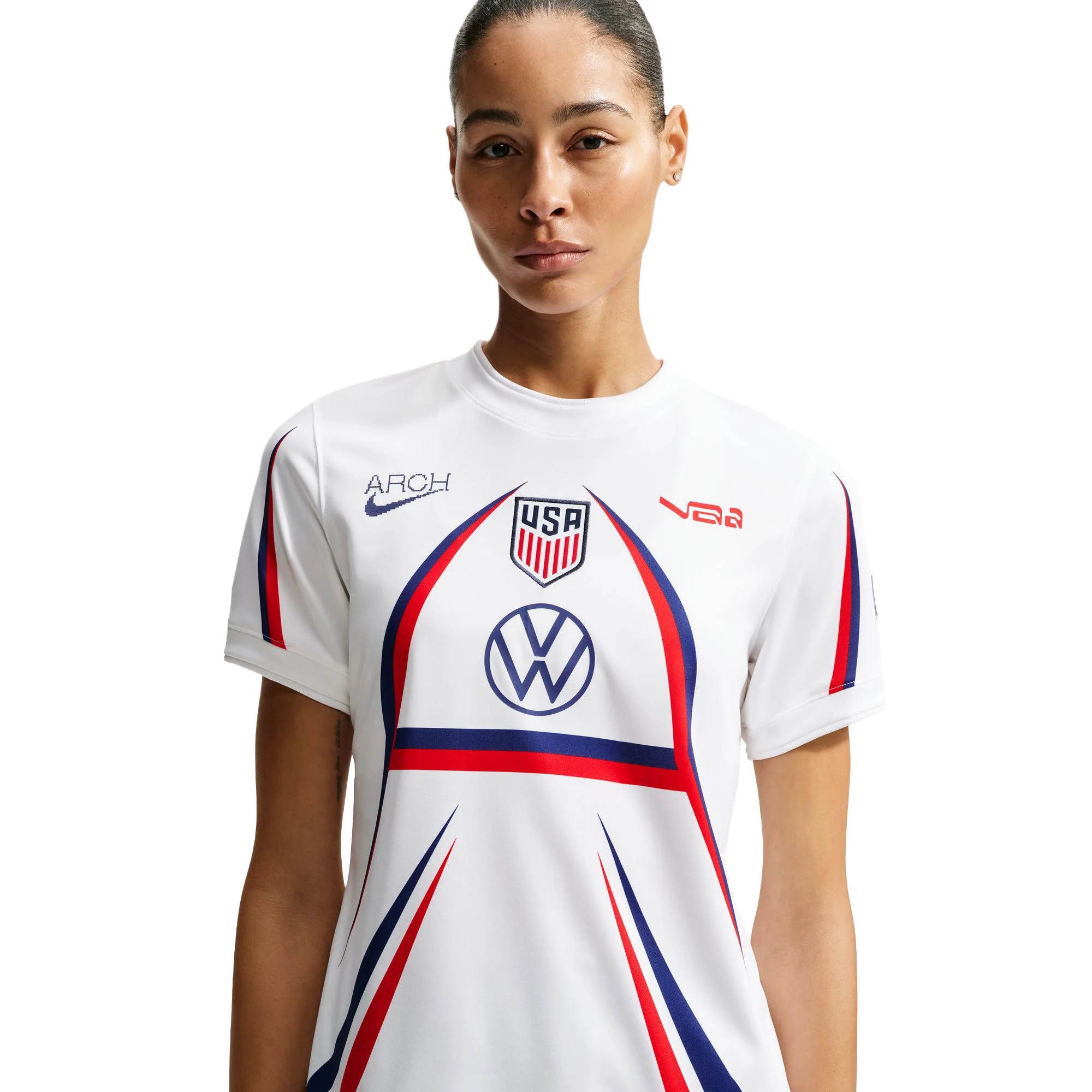 Womens Nike x V.A.A. SS Soccer Top 'White'